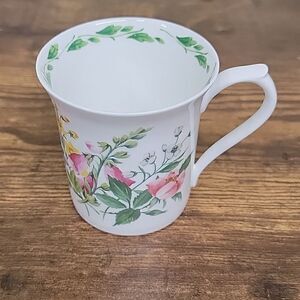 QUEEN'S ROYAL HORTICULTURAL SOCIETY FINE BONE CHINA "THE GARDEN" TEA CUP MUG